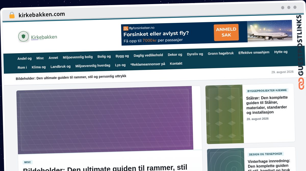 Publish Guest Post on kirkebakken.com