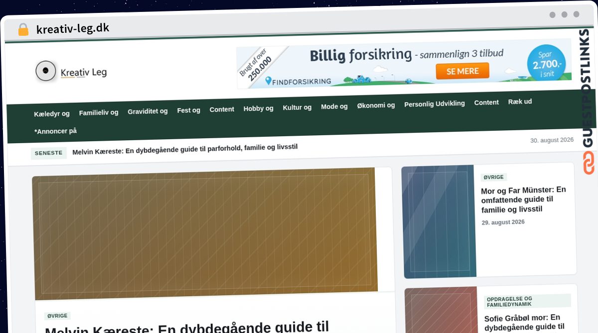 Publish Guest Post on kreativ-leg.dk