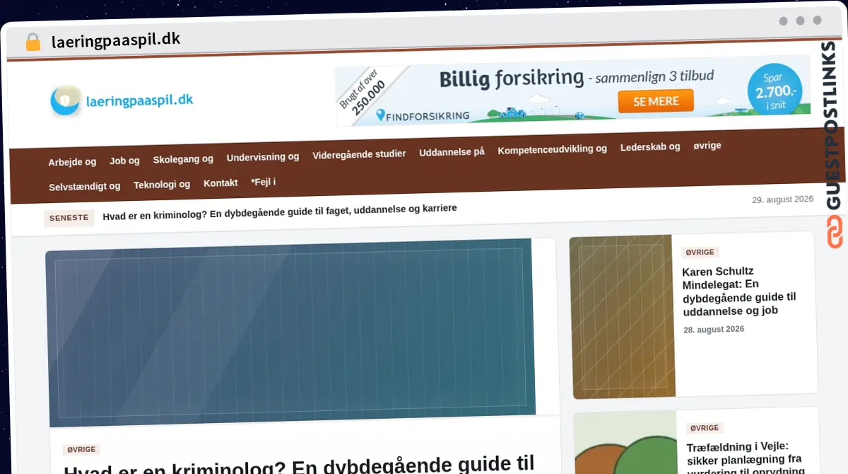 Publish Guest Post on laeringpaaspil.dk