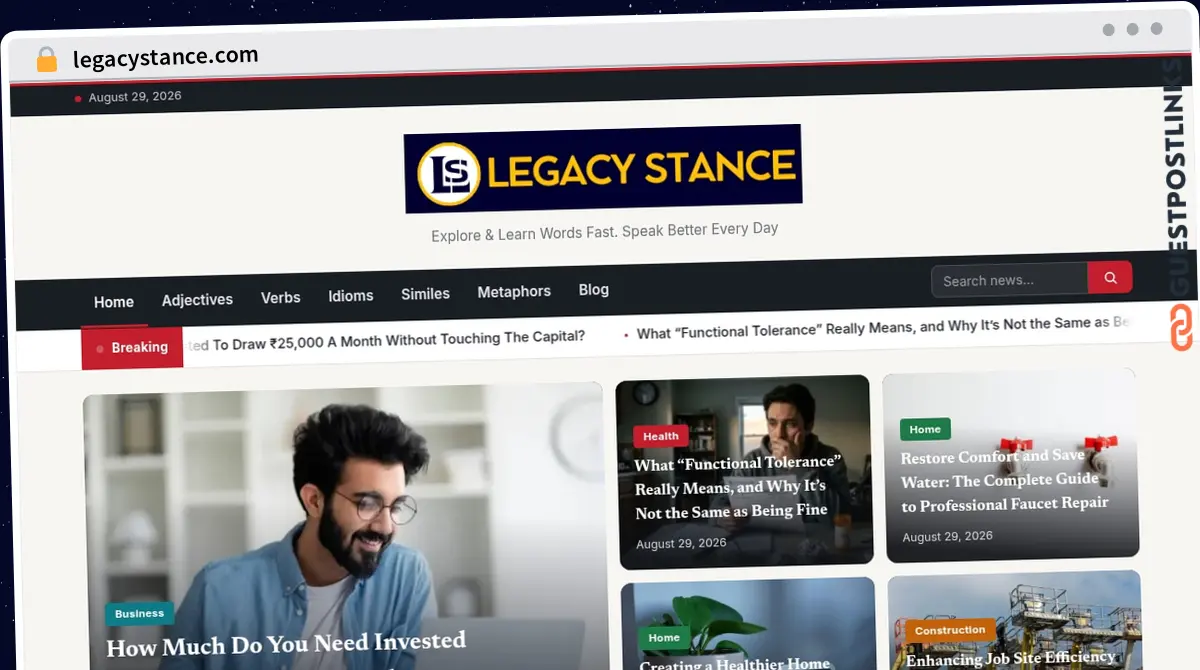 Publish Guest Post on legacystance.com