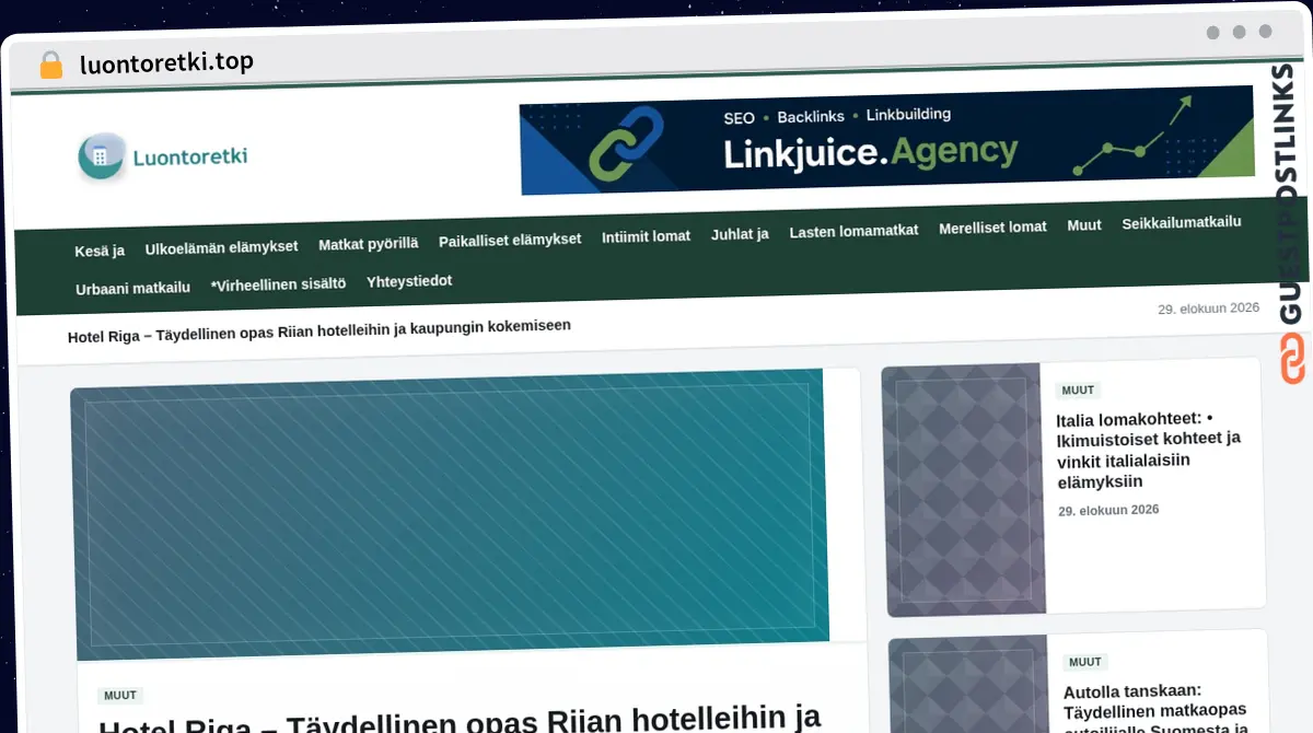 Publish Guest Post on luontoretki.top