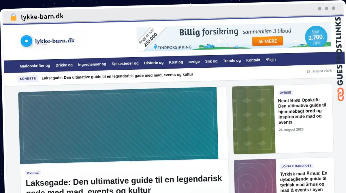 Publish Guest Post on lykke-barn.dk