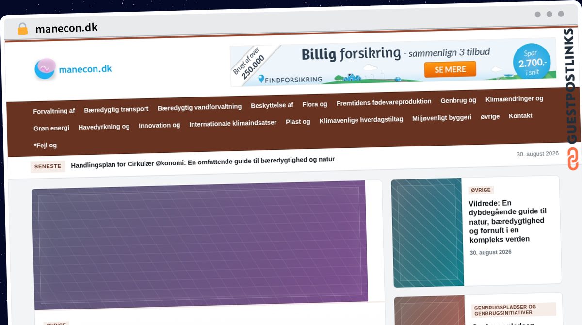 Publish Guest Post on manecon.dk