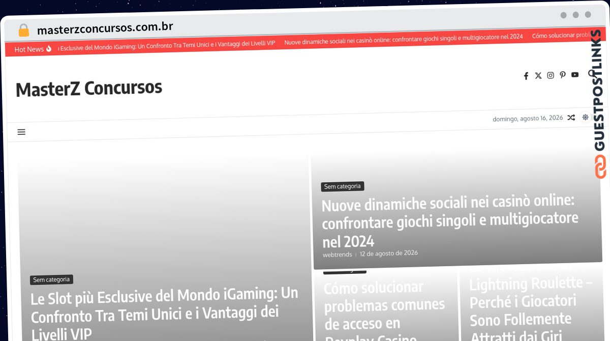 Publish Guest Post on masterzconcursos.com.br