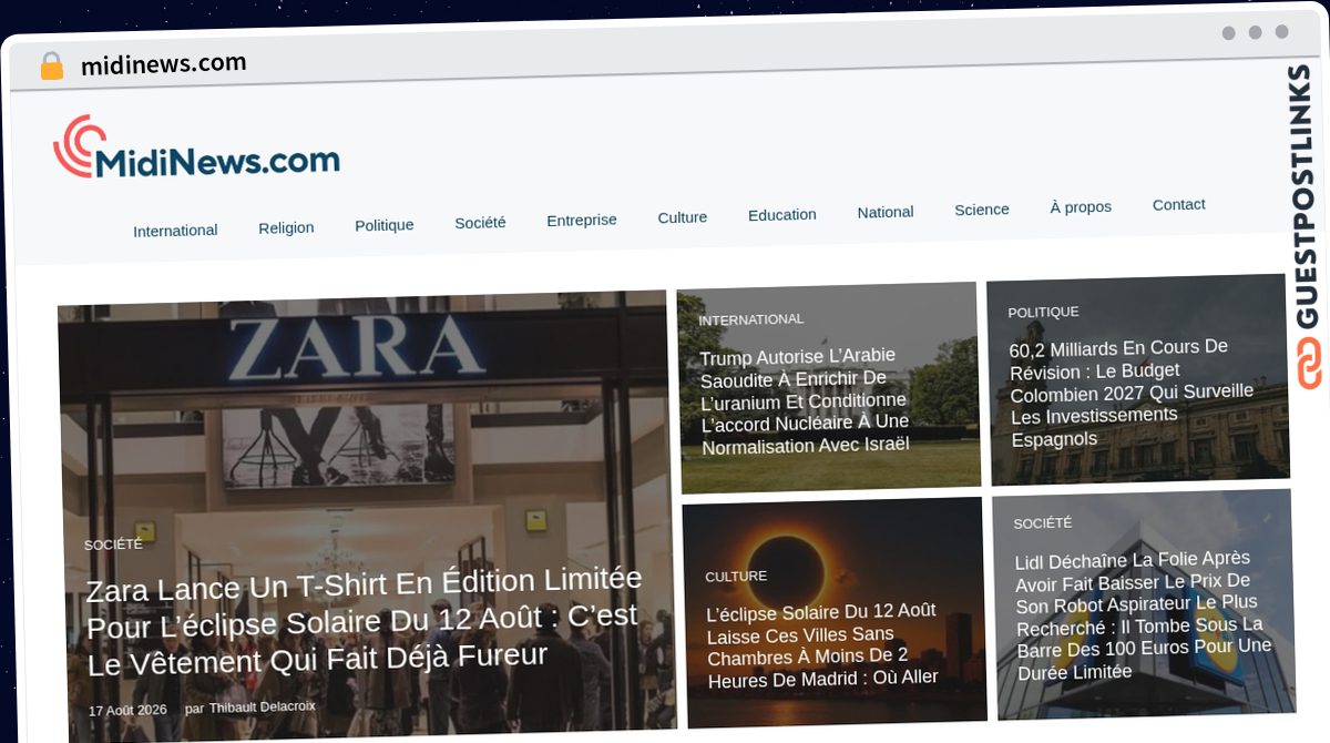 Publish Guest Post on midinews.com