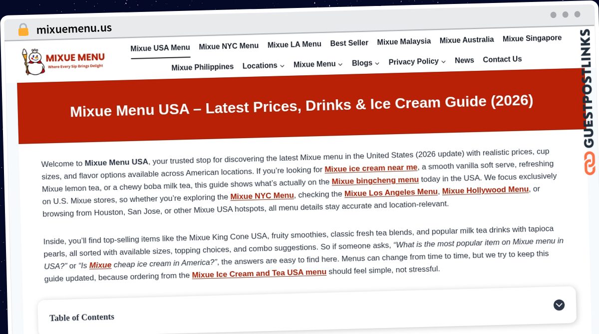 Publish Guest Post on mixuemenu.us