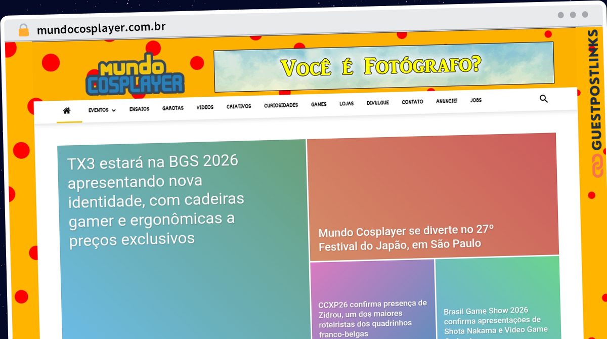 Publish Guest Post on mundocosplayer.com.br
