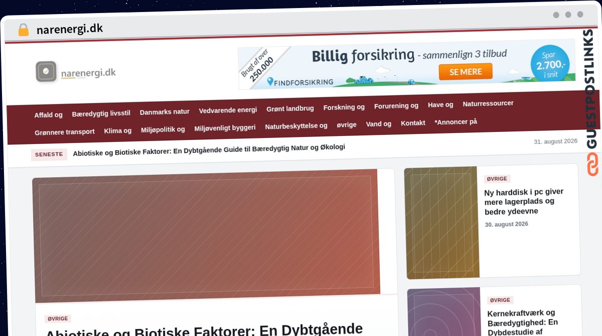 Publish Guest Post on narenergi.dk