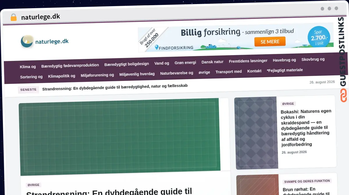 Publish Guest Post on naturlege.dk