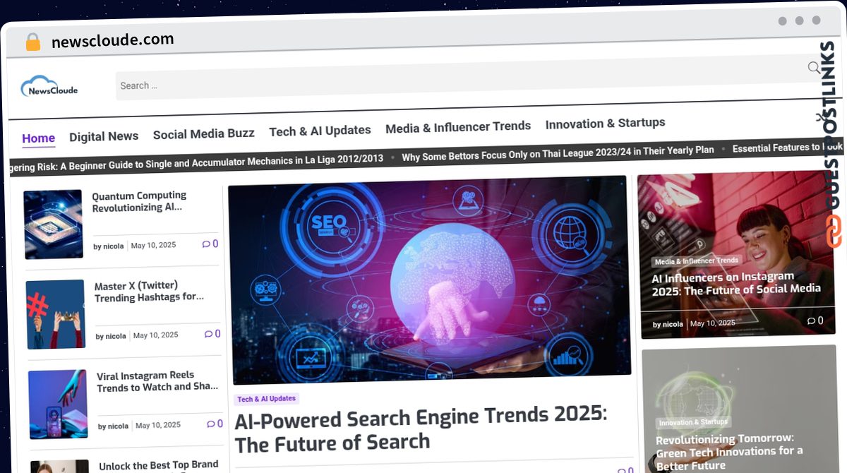 Publish Guest Post on newscloude.com