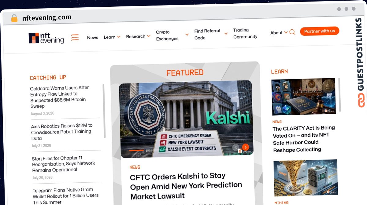 Publish Guest Post on nftevening.com