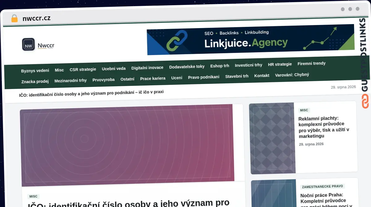Publish Guest Post on nwccr.cz