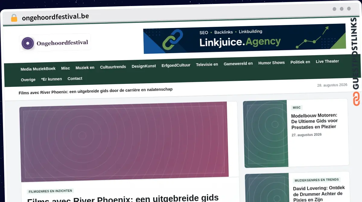 Publish Guest Post on ongehoordfestival.be