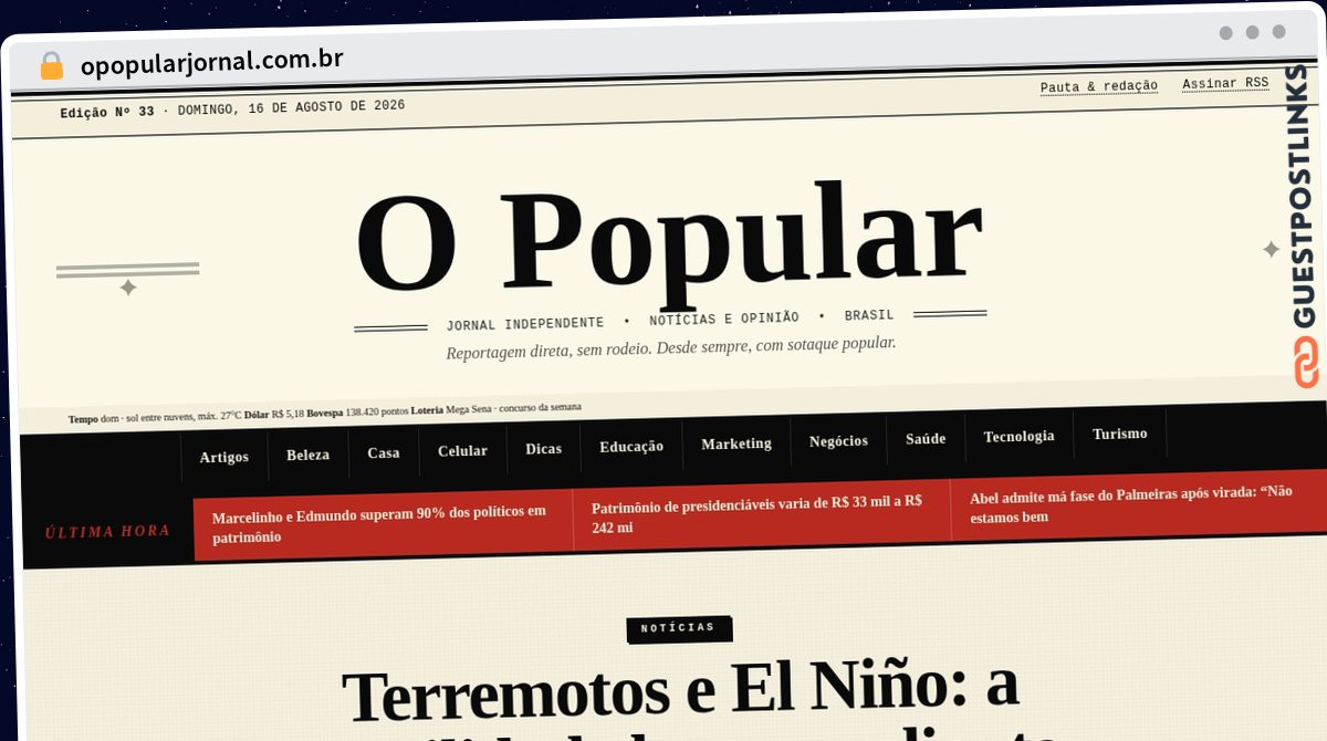 Publish Guest Post on opopularjornal.com.br