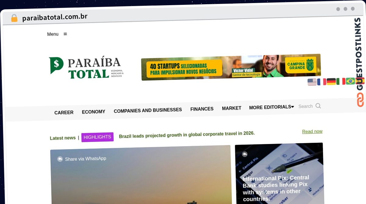 Publish Guest Post on paraibatotal.com.br