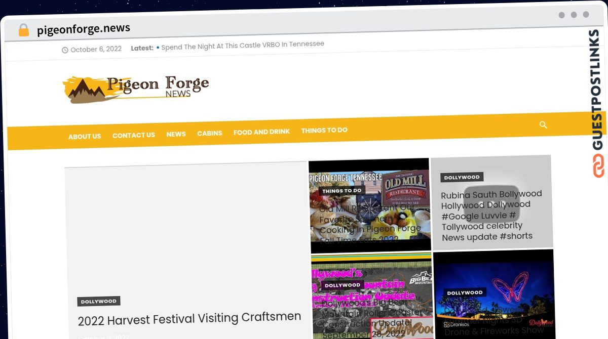 Publish Guest Post on pigeonforge.news