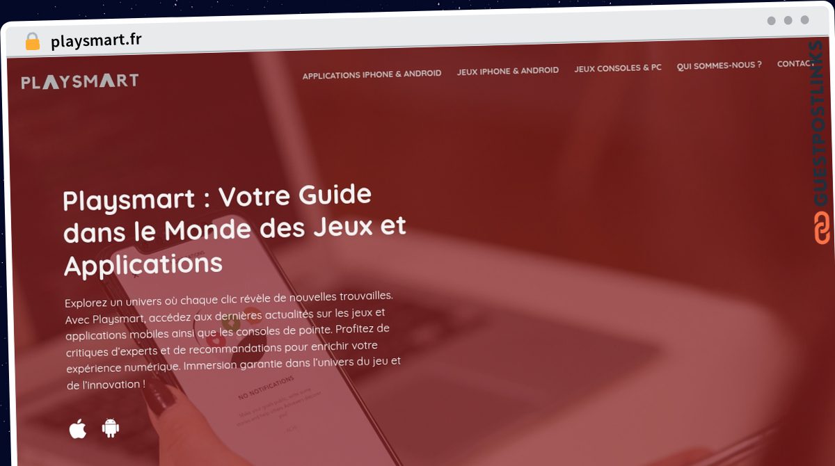 Publish Guest Post on playsmart.fr