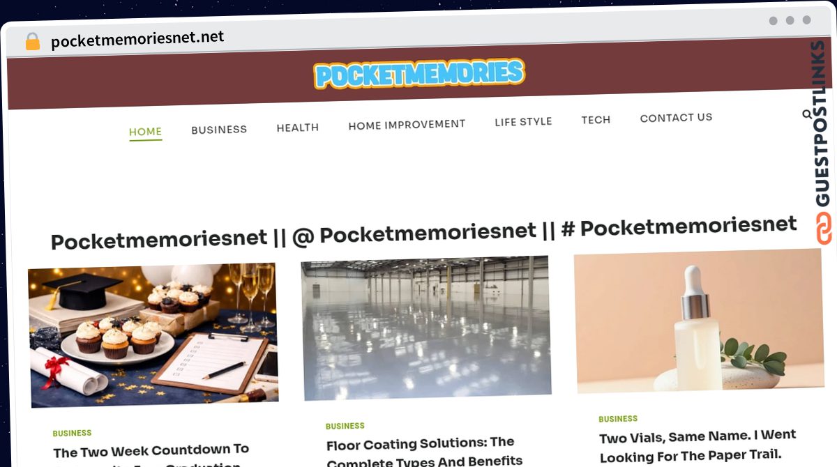 Publish Guest Post on pocketmemoriesnet.net