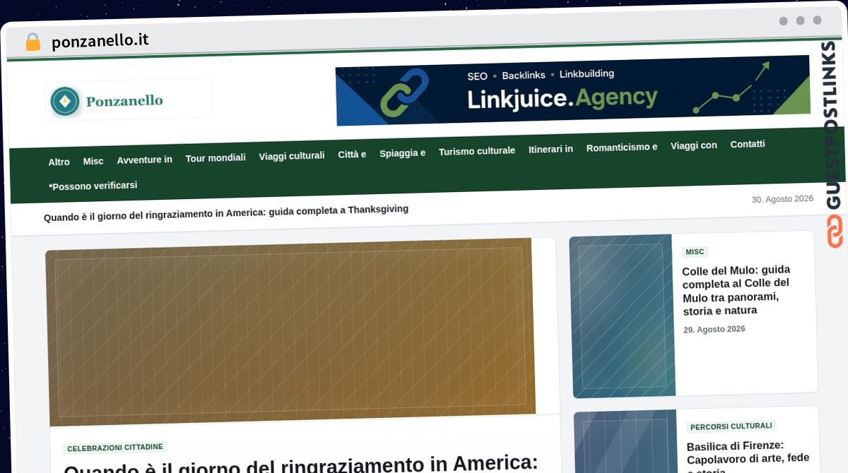 Publish Guest Post on ponzanello.it