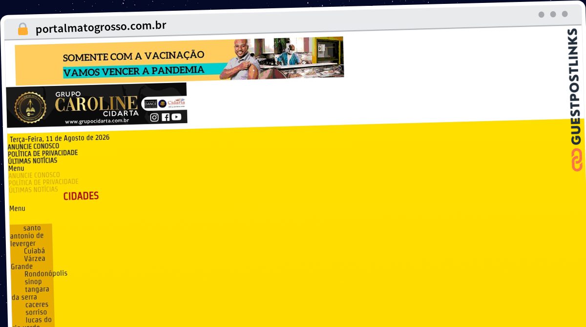 Publish Guest Post on portalmatogrosso.com.br