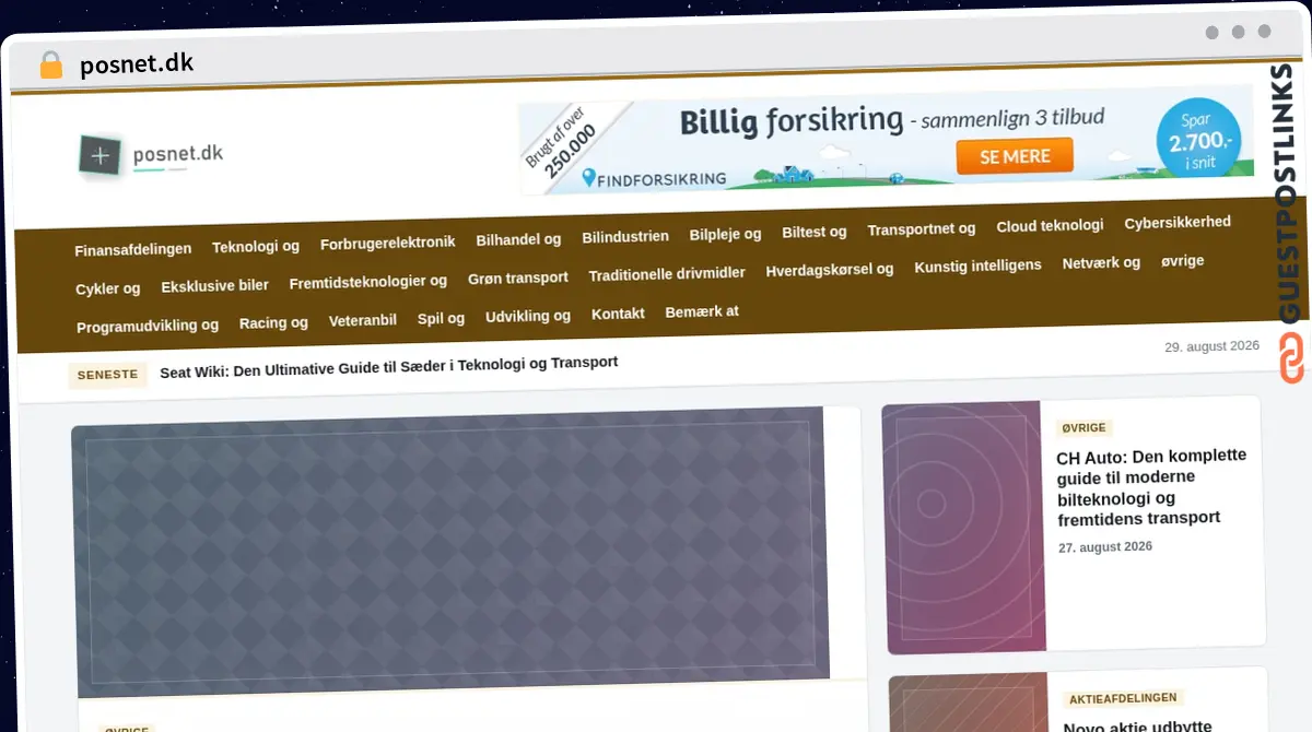 Publish Guest Post on posnet.dk
