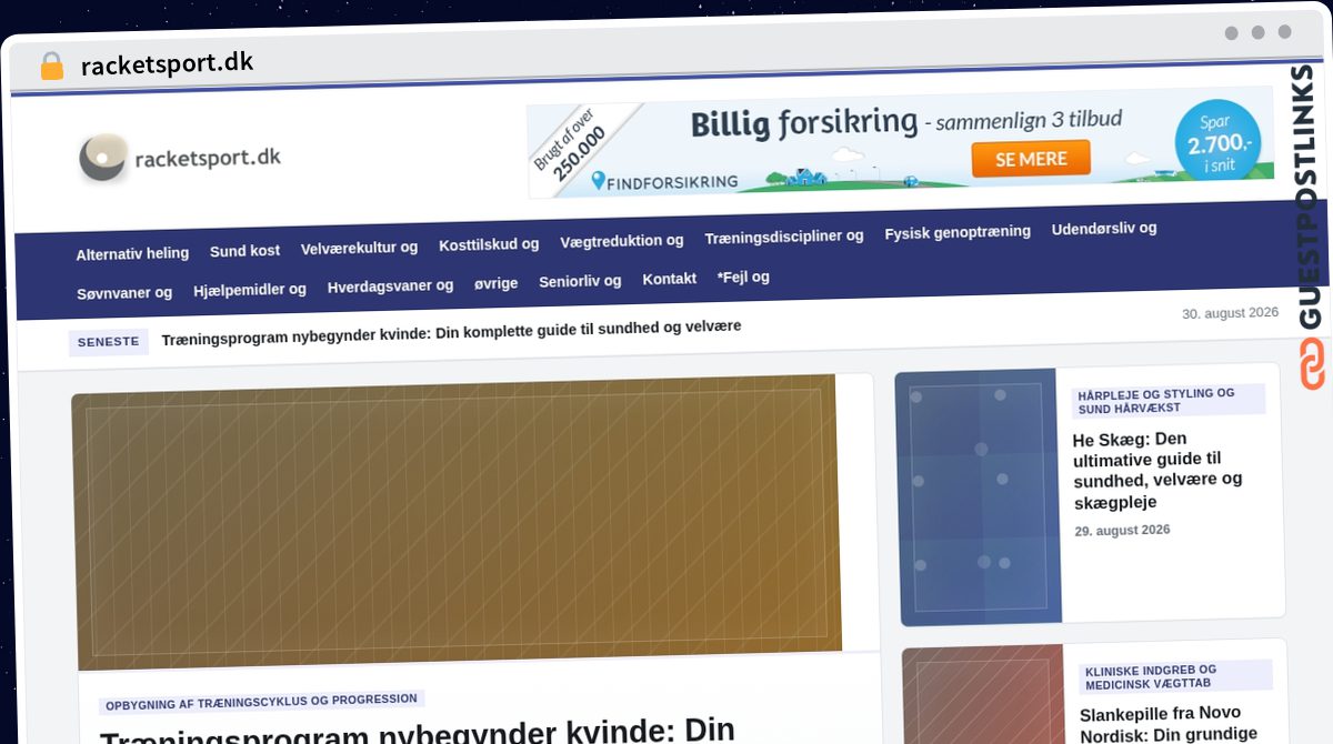 Publish Guest Post on racketsport.dk