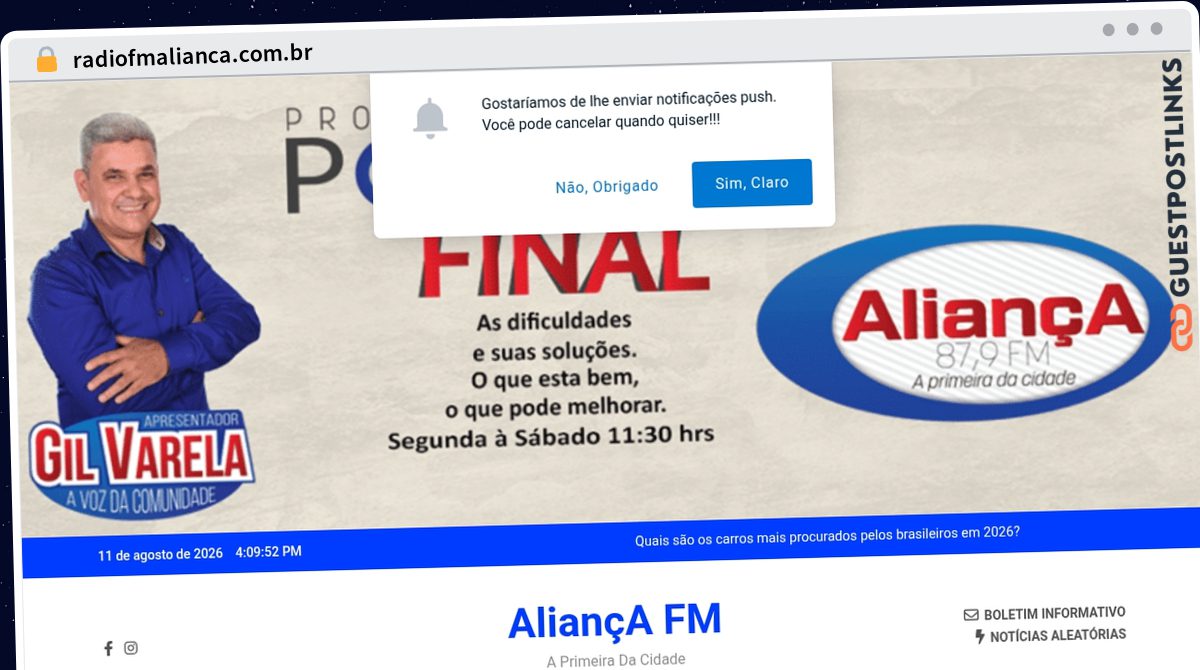 Publish Guest Post on radiofmalianca.com.br