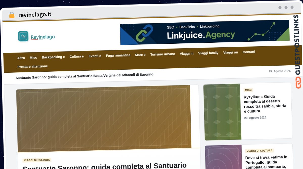 Publish Guest Post on revinelago.it