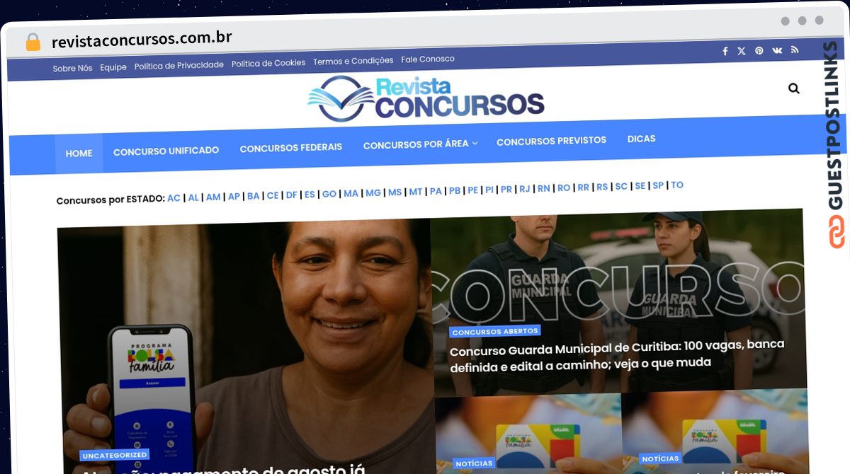 Publish Guest Post on revistaconcursos.com.br