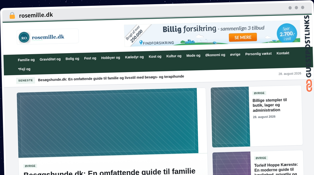 Publish Guest Post on rosemille.dk