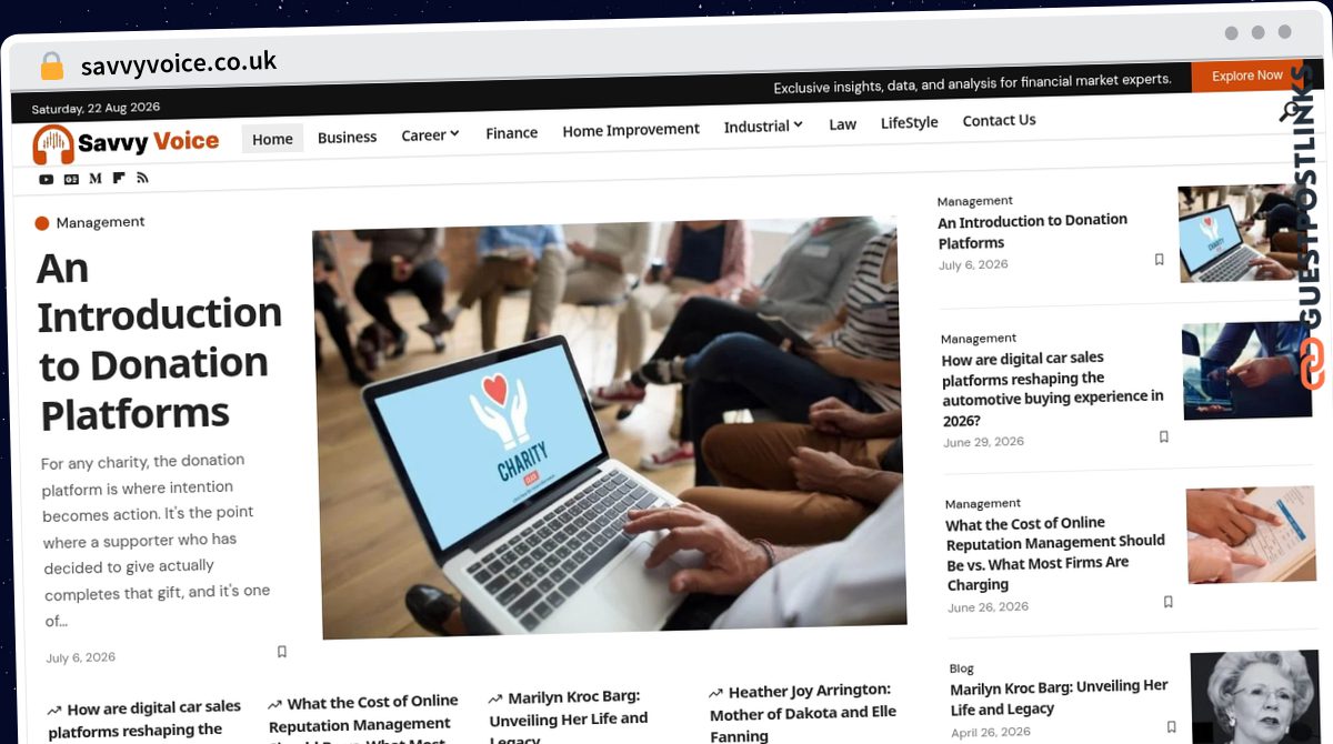 Publish Guest Post on savvyvoice.co.uk