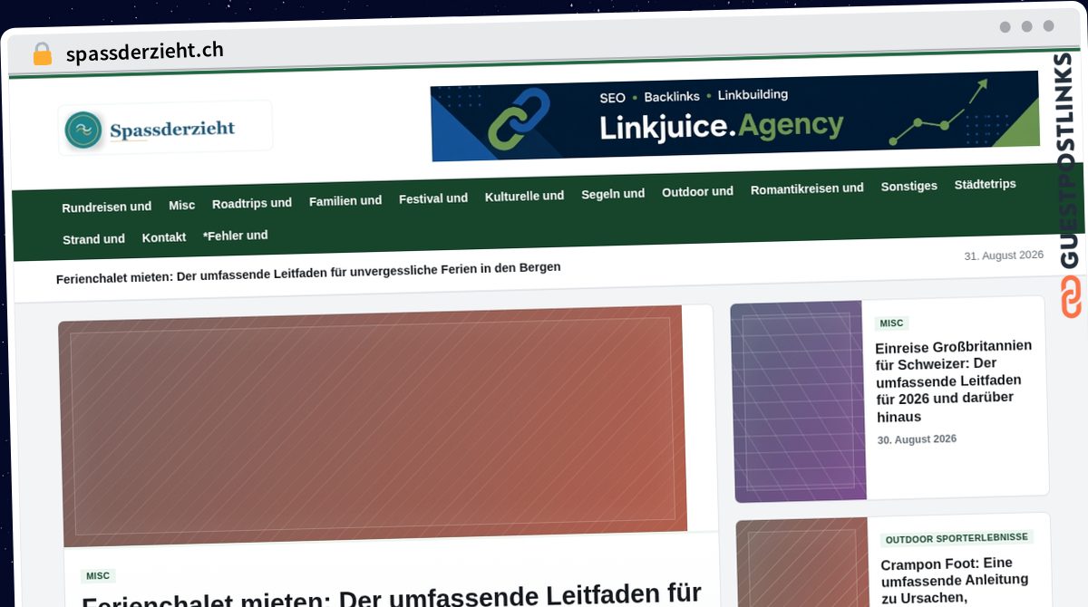 Publish Guest Post on spassderzieht.ch