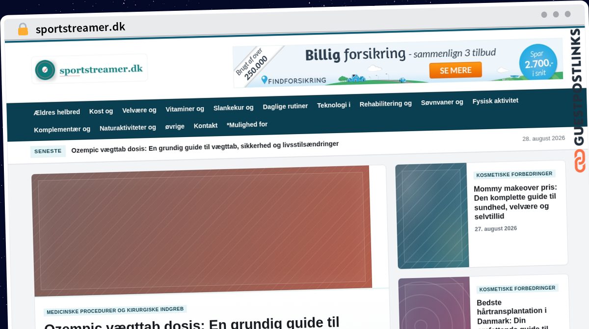 Publish Guest Post on sportstreamer.dk