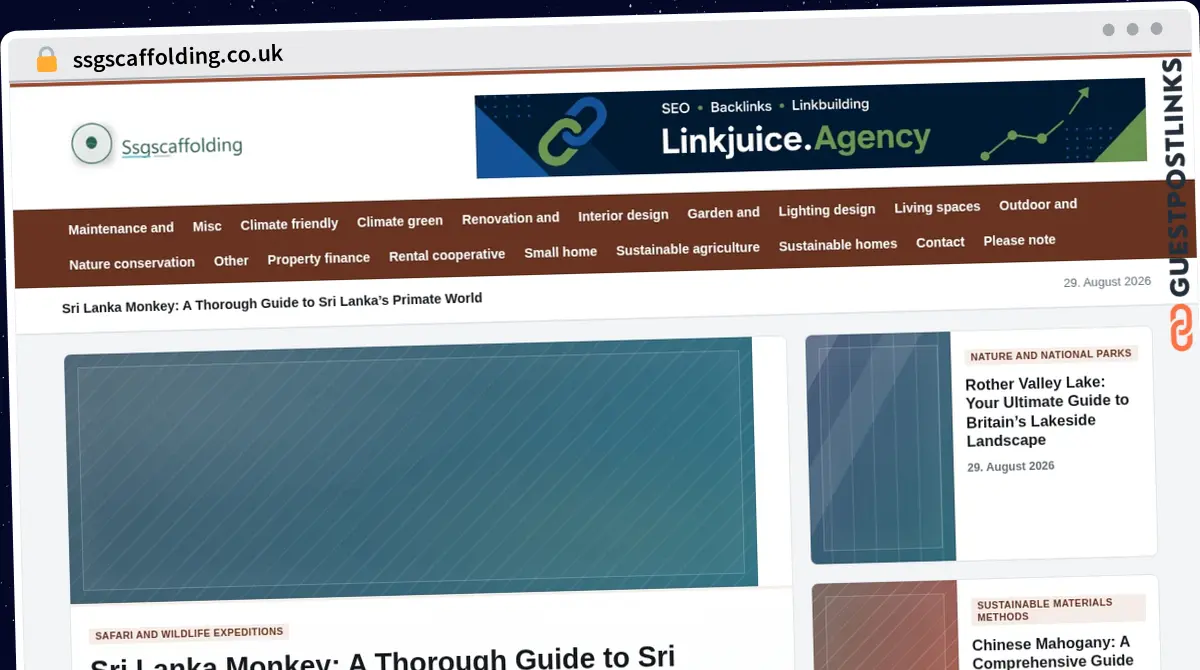 Publish Guest Post on ssgscaffolding.co.uk