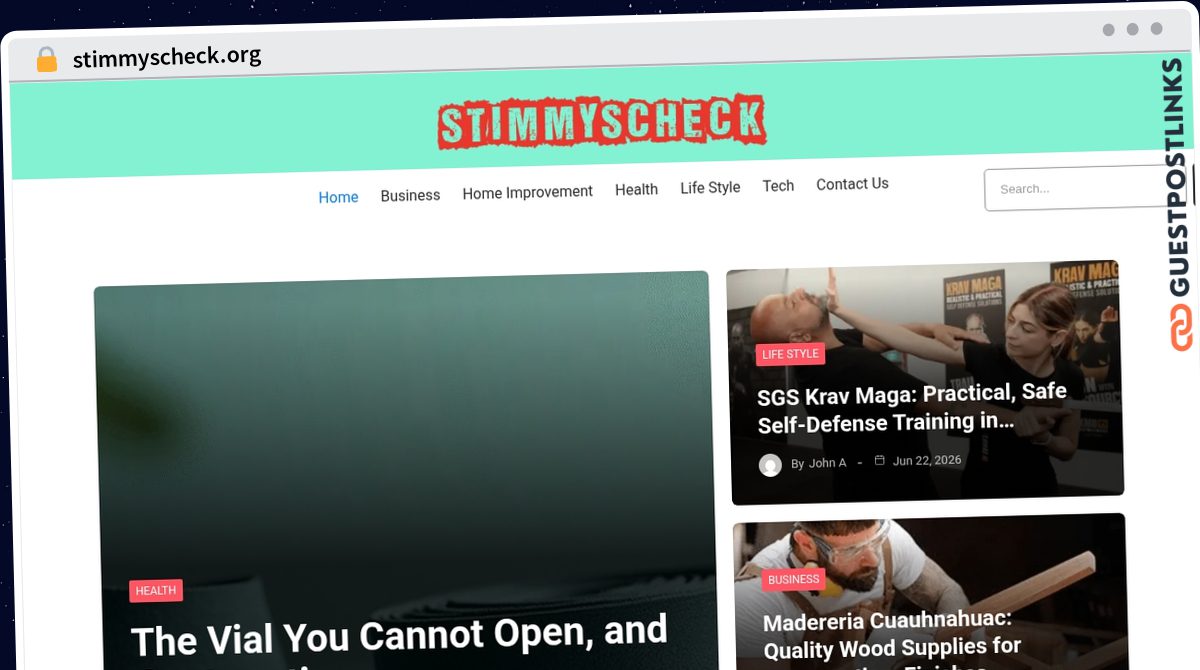 Publish Guest Post on stimmyscheck.org