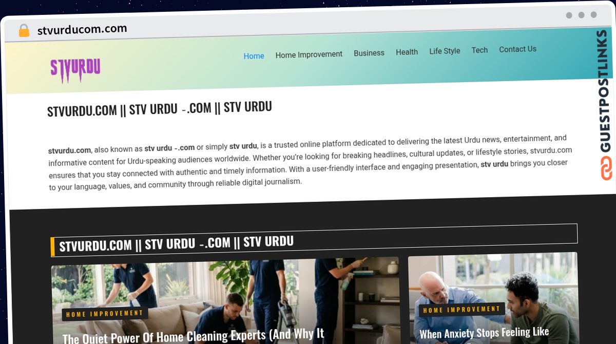 Publish Guest Post on stvurducom.com