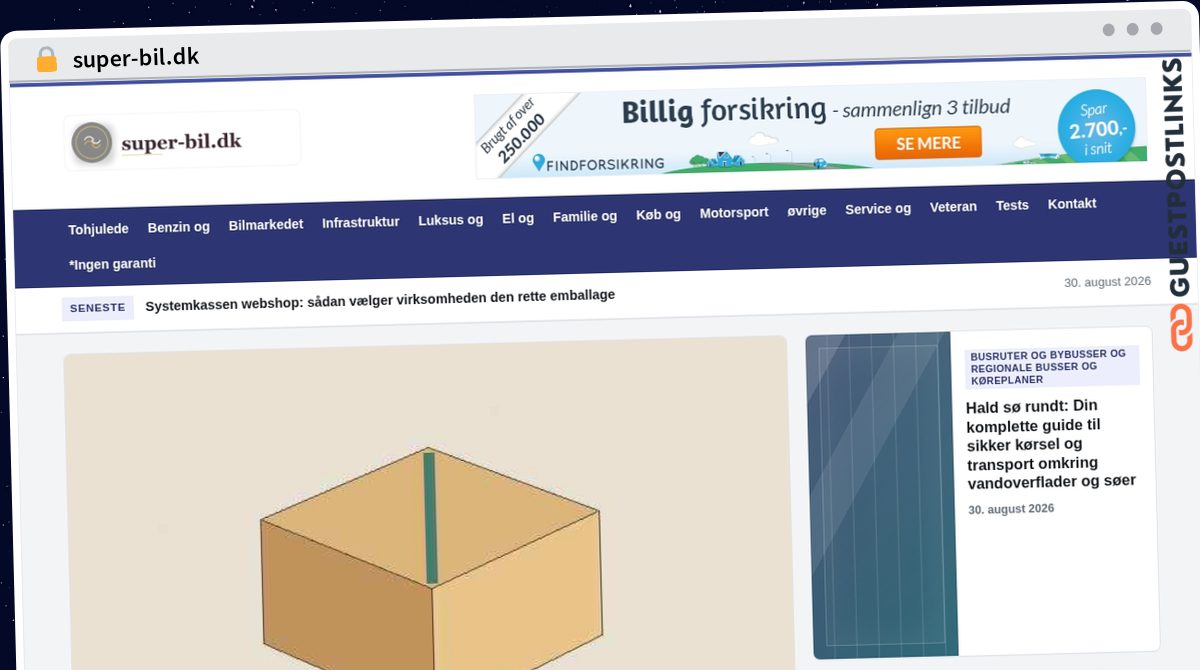 Publish Guest Post on super-bil.dk