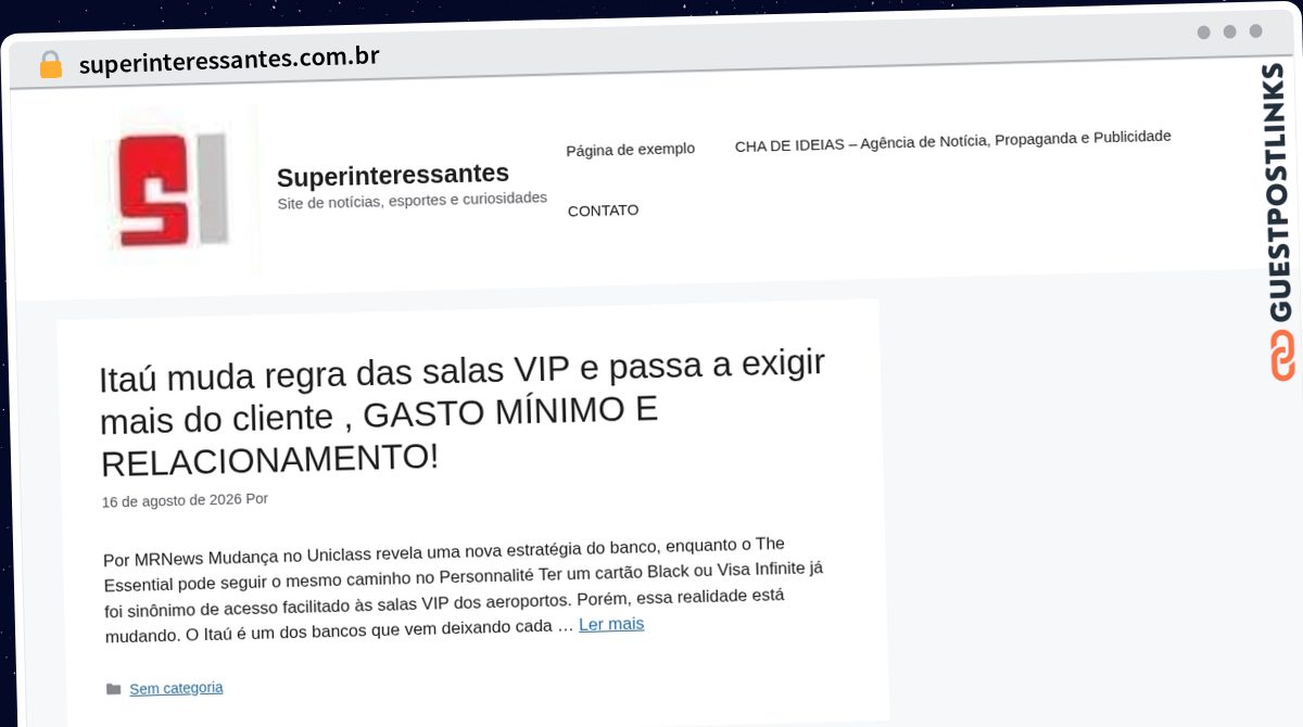 Publish Guest Post on superinteressantes.com.br