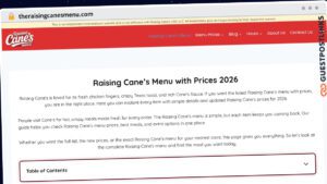 Publish Guest Post on theraisingcanesmenu.com