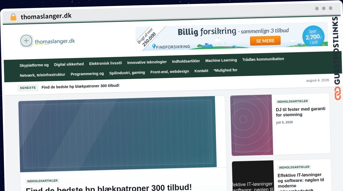 Publish Guest Post on thomaslanger.dk