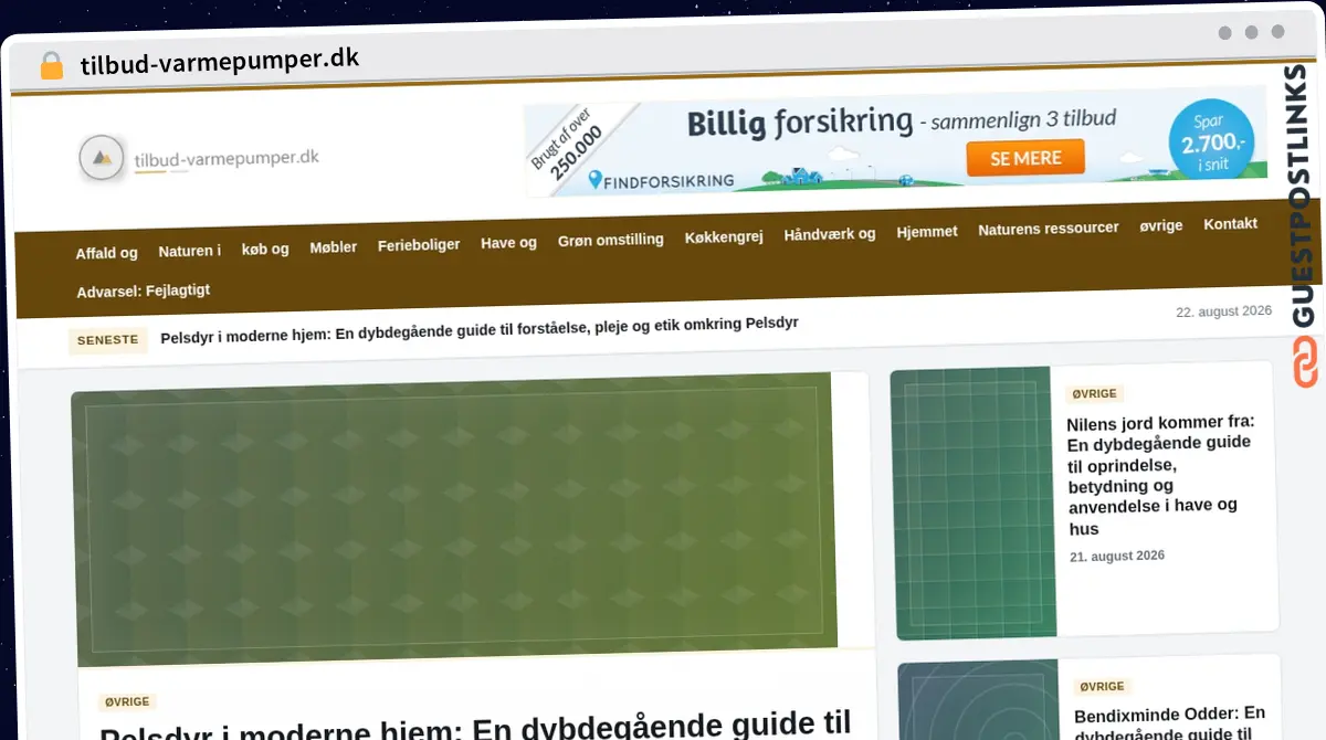 Publish Guest Post on tilbud-varmepumper.dk