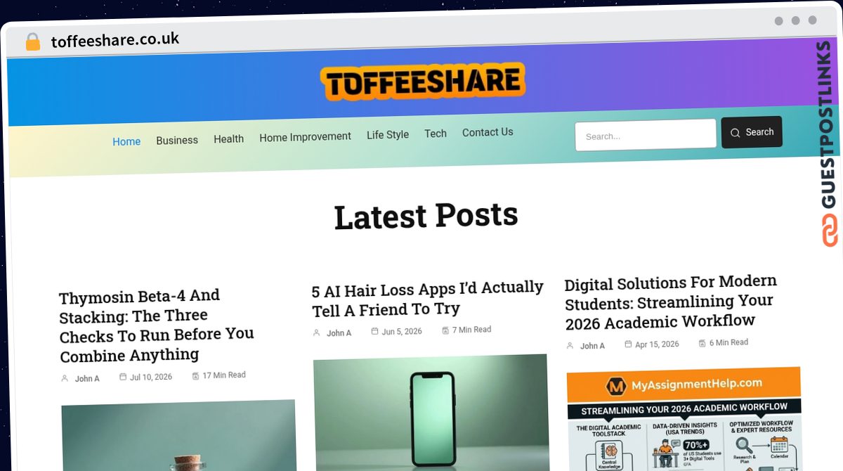 Publish Guest Post on toffeeshare.co.uk