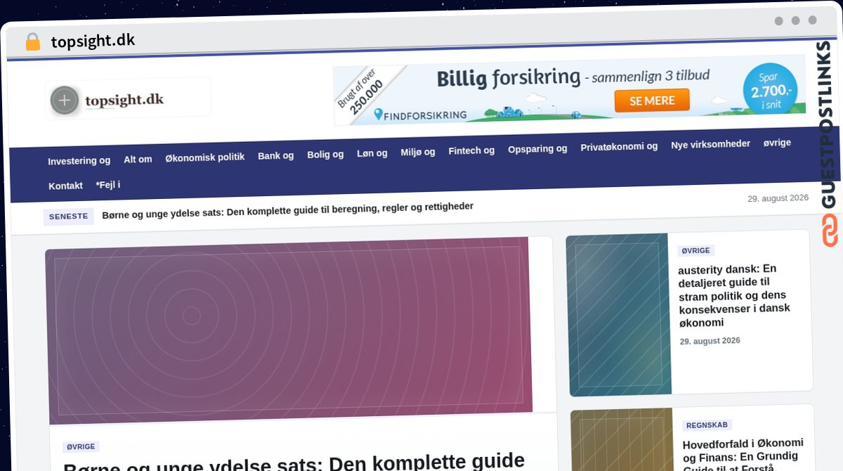Publish Guest Post on topsight.dk