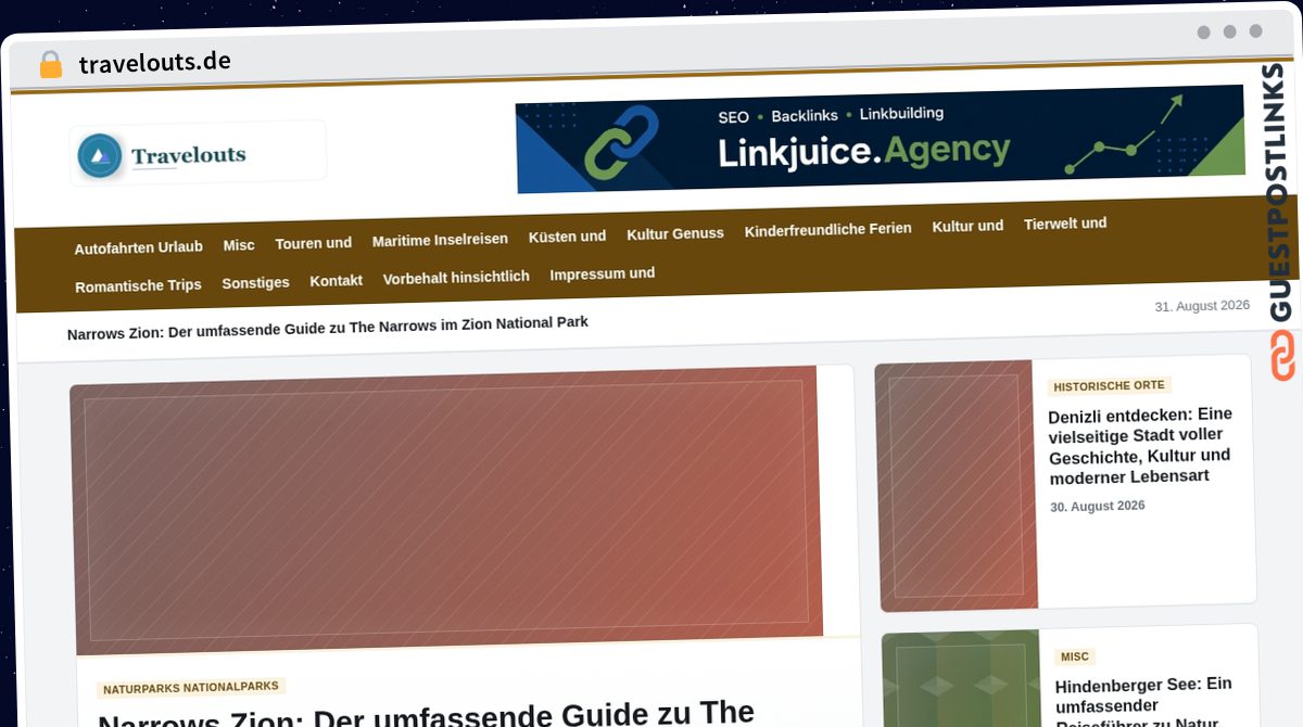 Publish Guest Post on travelouts.de