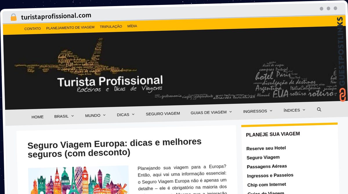 Publish Guest Post on turistaprofissional.com