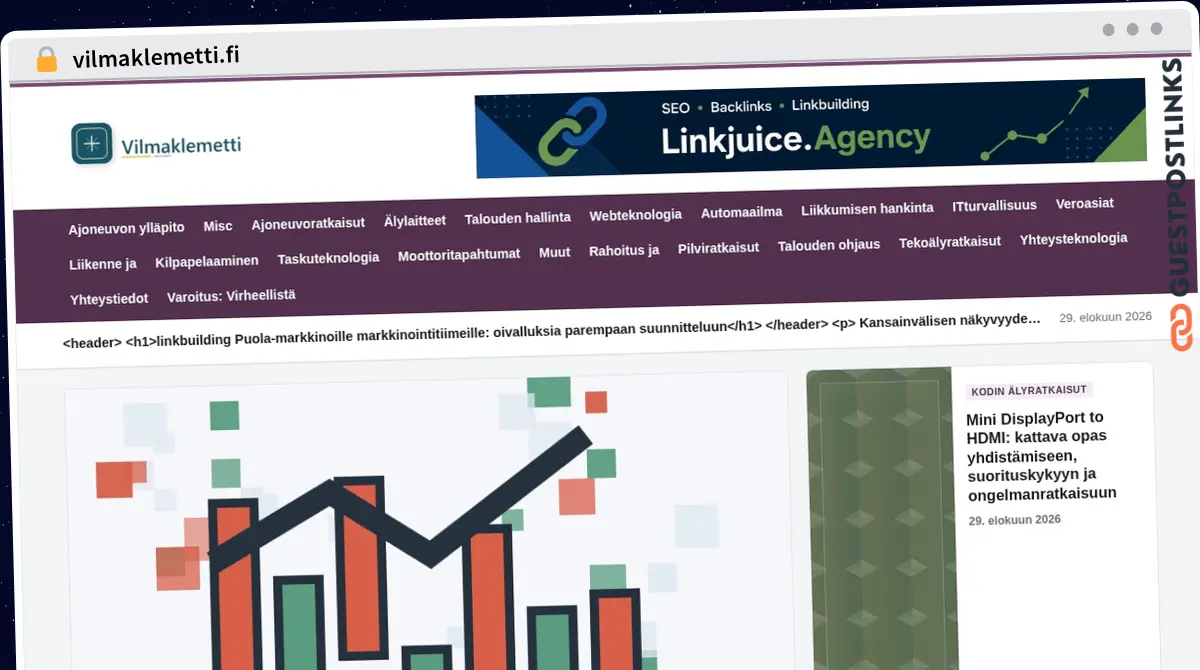 Publish Guest Post on vilmaklemetti.fi