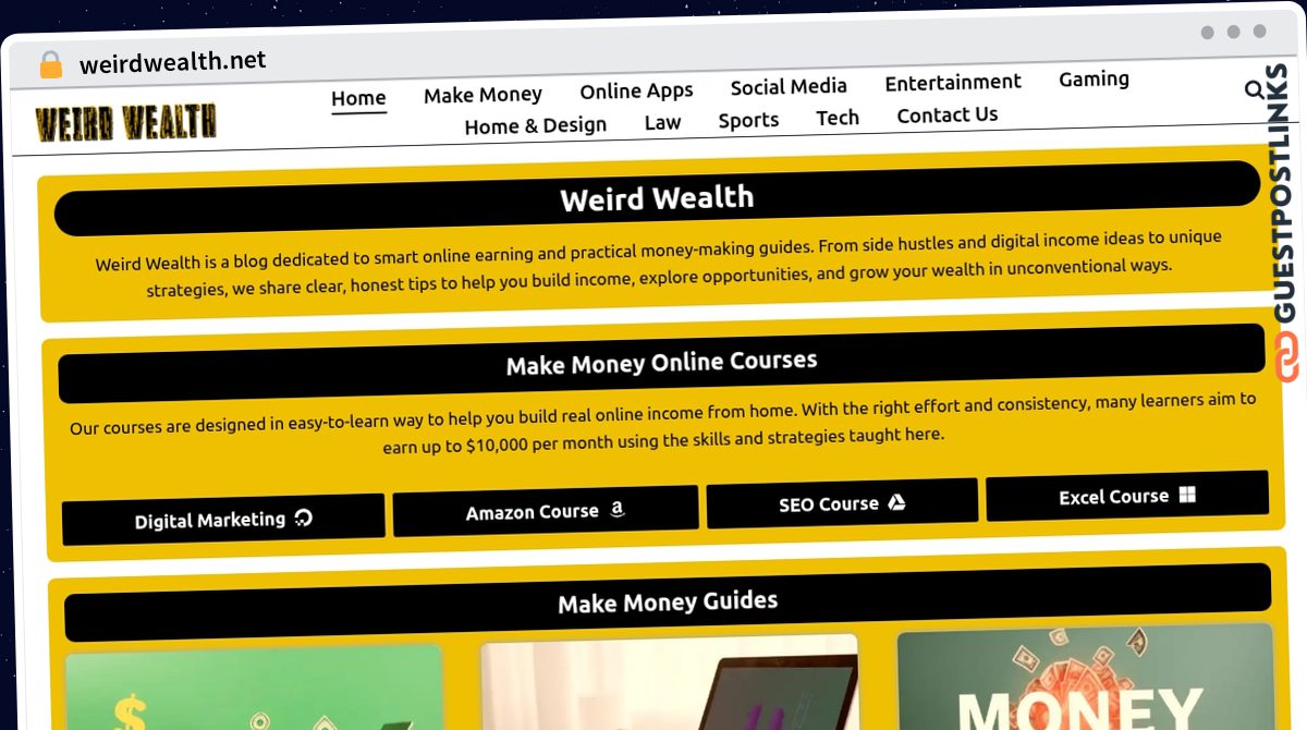 Publish Guest Post on weirdwealth.net