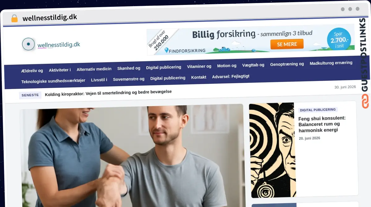 Publish Guest Post on wellnesstildig.dk