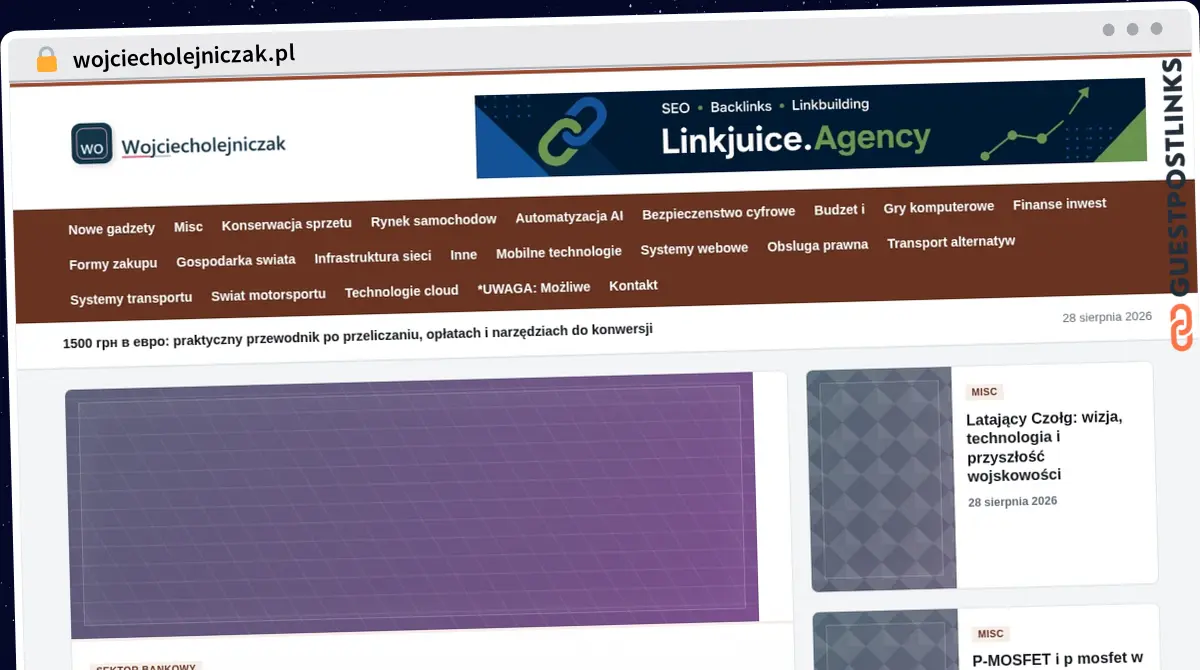 Publish Guest Post on wojciecholejniczak.pl