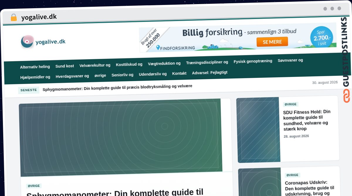 Publish Guest Post on yogalive.dk